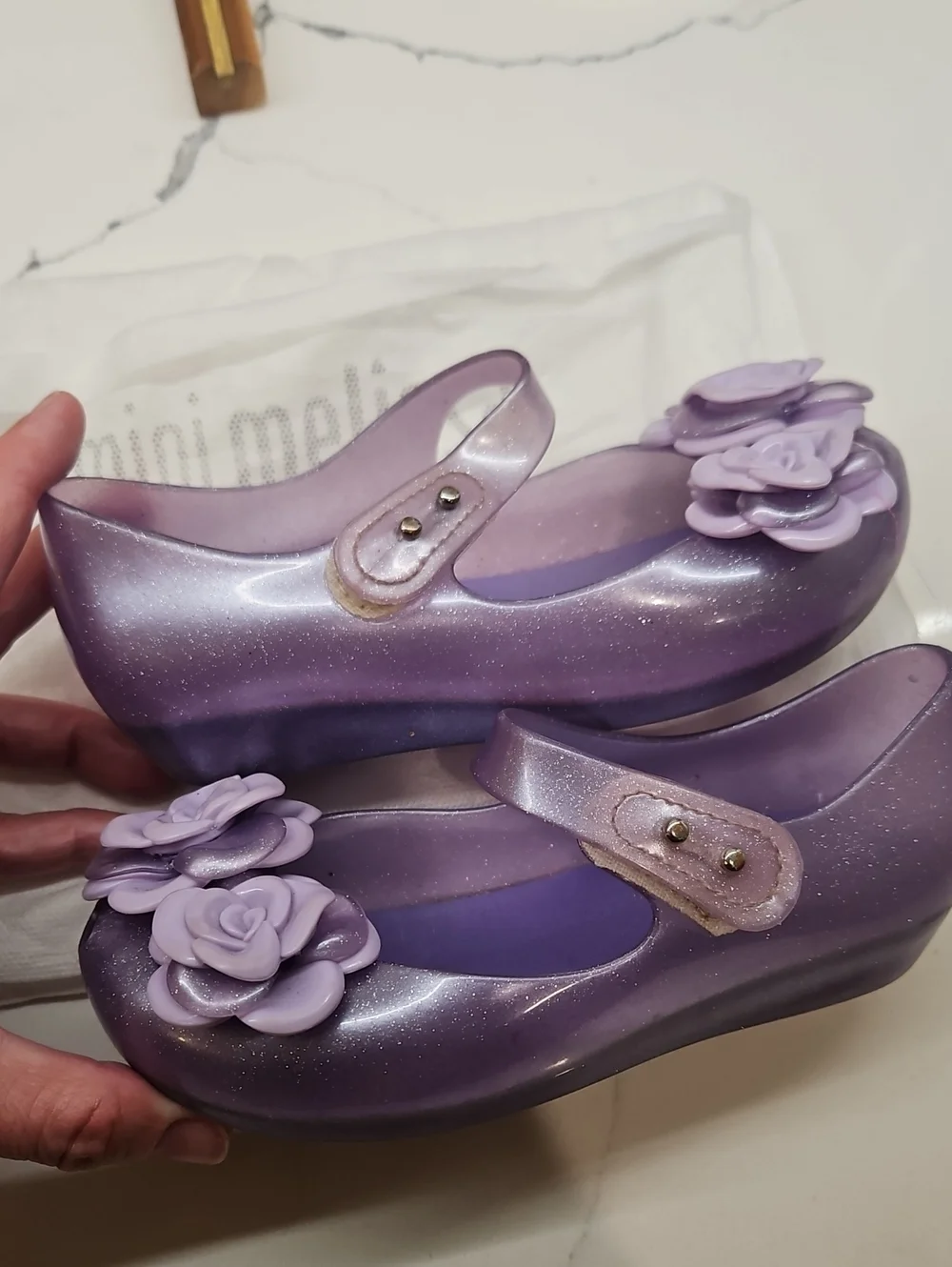 Mini Melissa Lavender Jelly Mary Jane Shoes